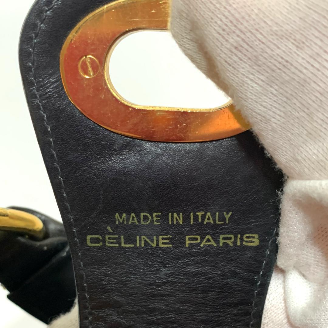 CELINE セリーヌ 黒 レザー ショルダーバッグ トート ヴィンテージ