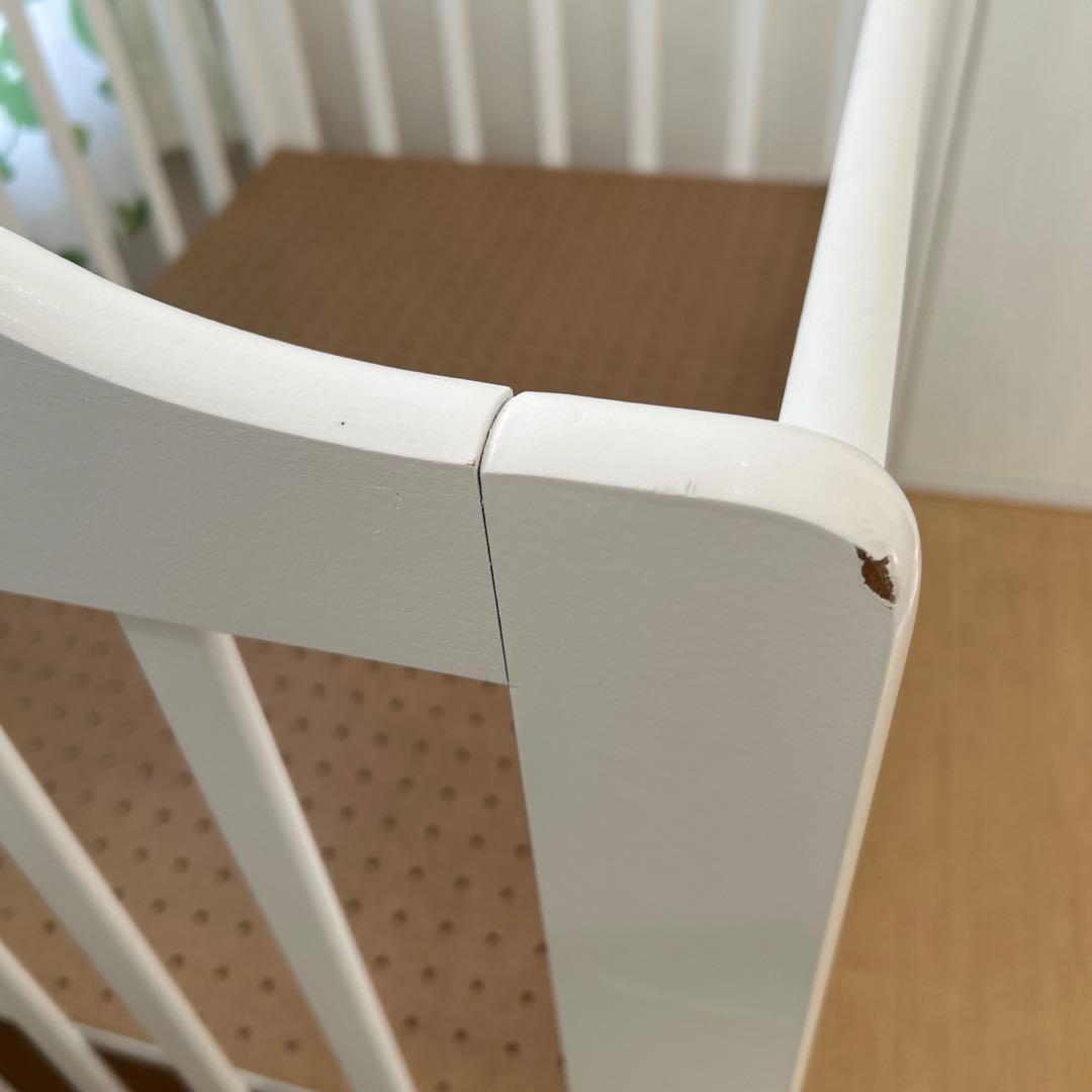 KATOJI木製ホワイトミニベビーベッド　早い者勝ち！送料込　60×90サイズ