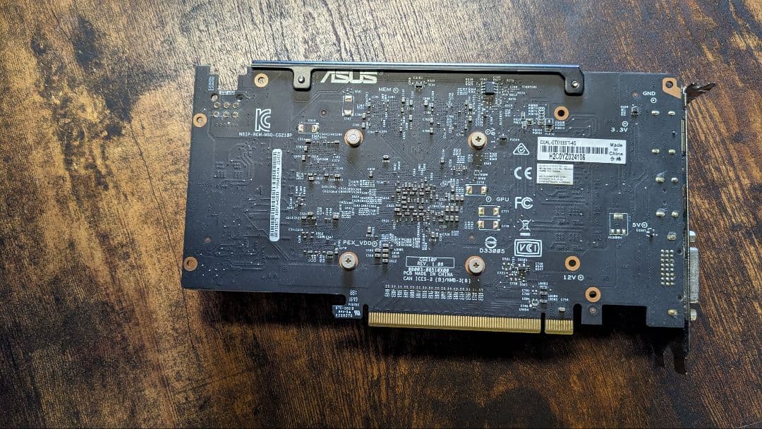 PCパーツ用工具 ASUS DUAL-GTX1050TI-4G