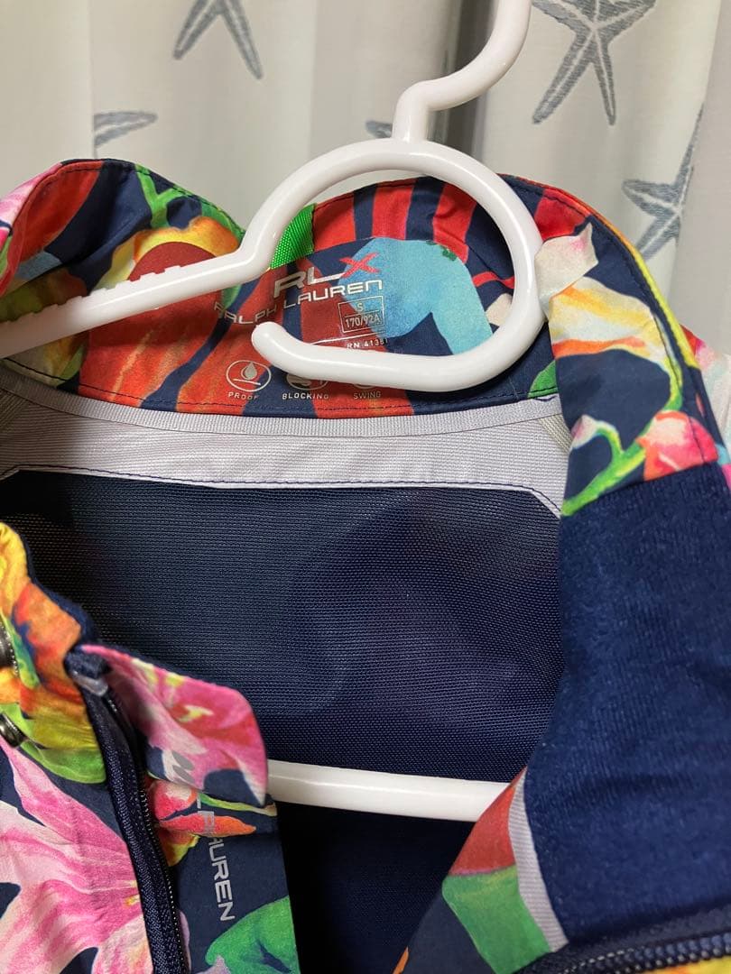 RLX ネイビー フローラル ゴルフジャケット