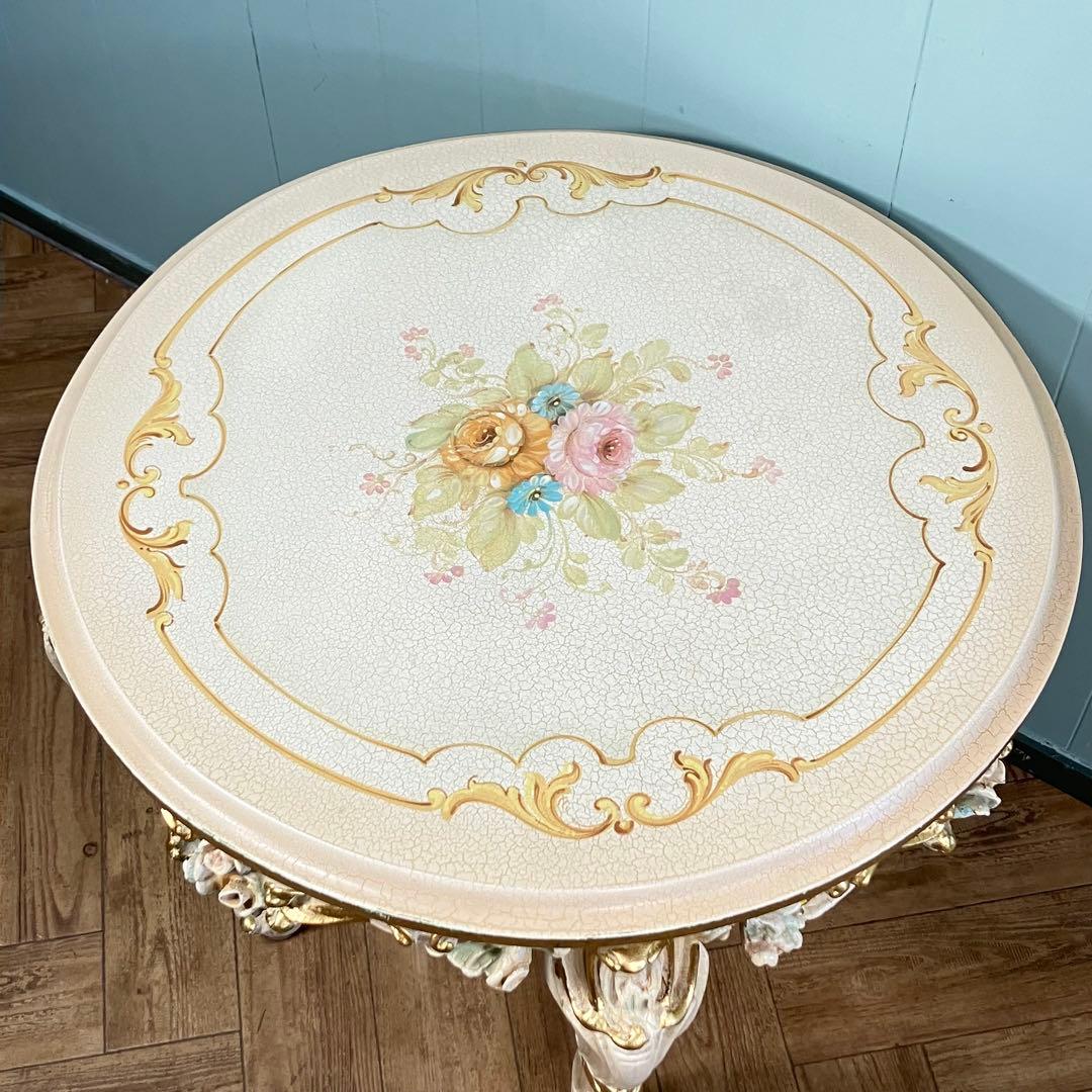 ロココ調　アンティーク　ローテーブル　ティーテーブル　猫足　洋風