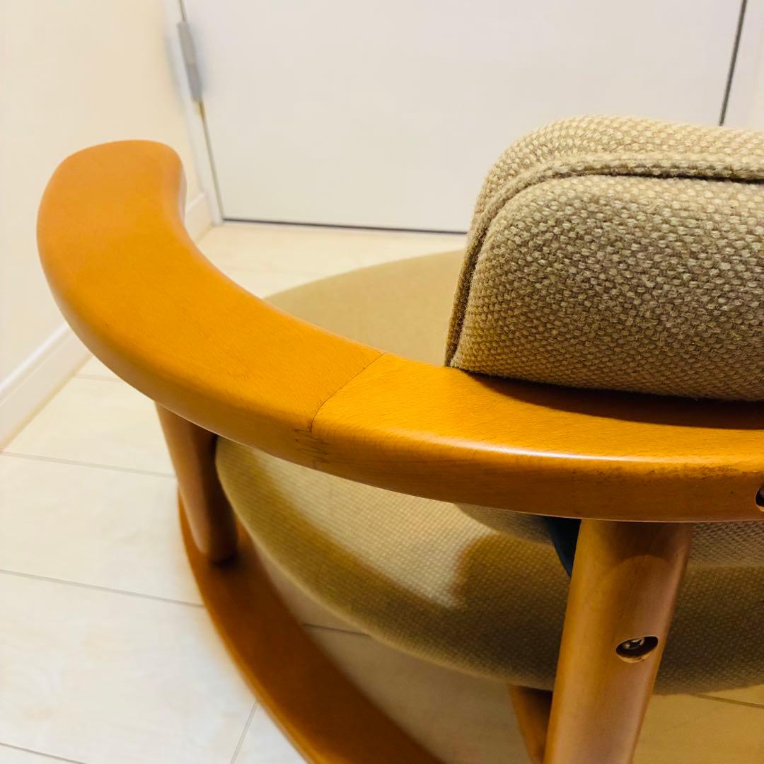 【状態良好】福竹産業 無限工房 かに座椅子 天然木 低座椅子 介護椅子