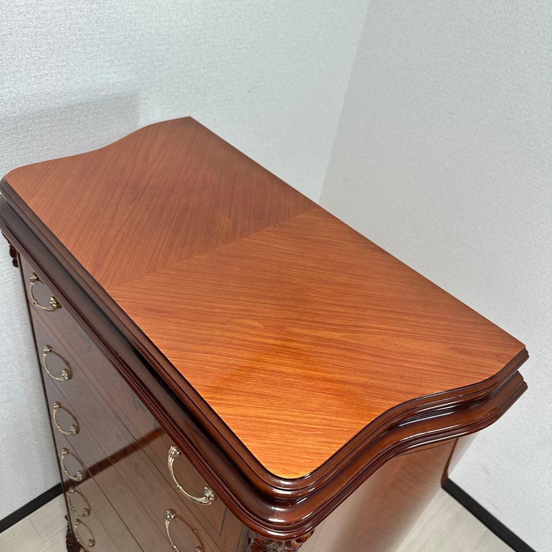 イタリア製 FP PASI 象嵌細工 チェスト 7段7杯 i4※