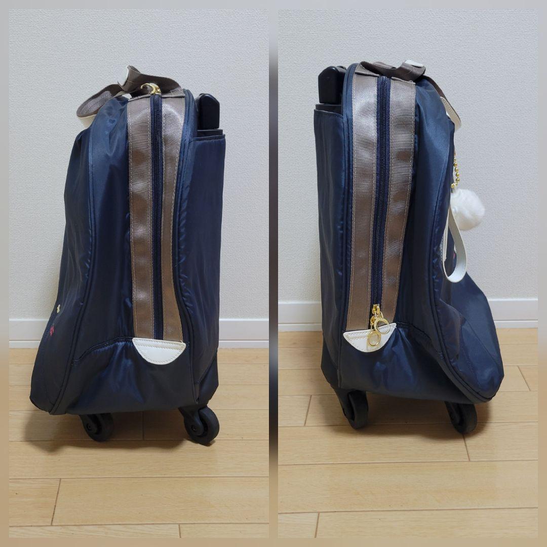 【美品】カナナプロジェクト ソフトキャリーバッグ ネイビー チャーム付き