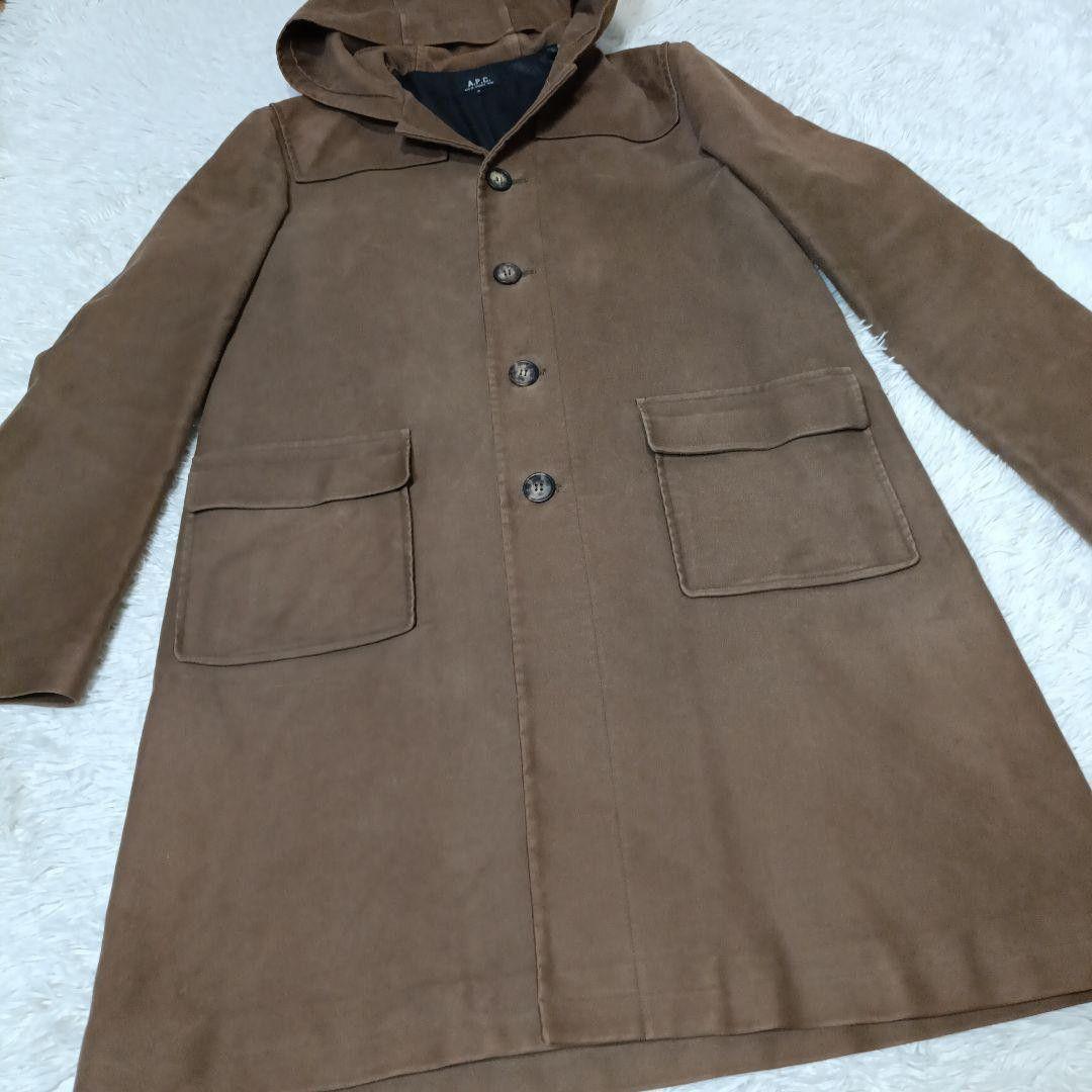 フランス製■A.P.C フーデッドコート ブラウン　モッズコート コットン