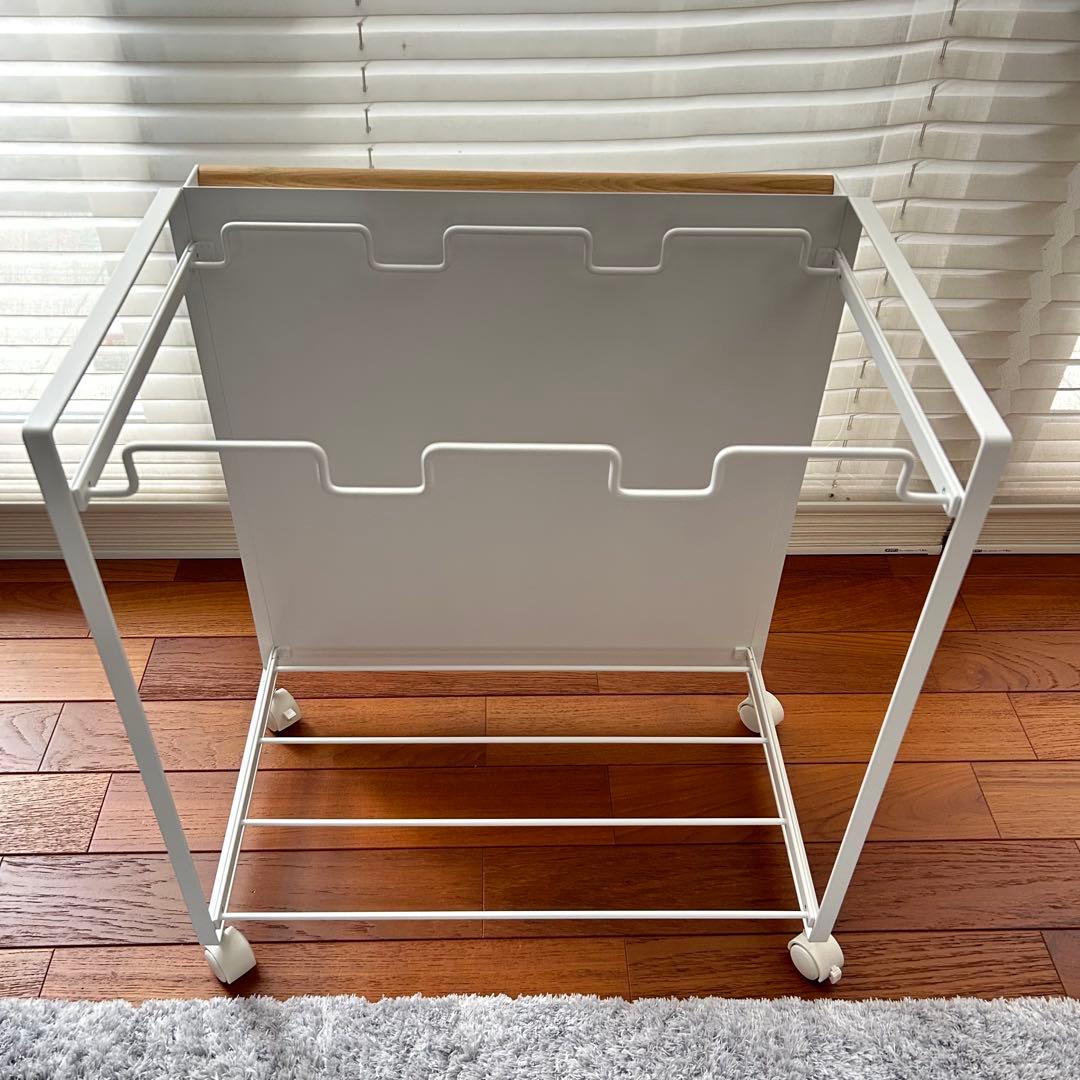 山崎実業　トスカ　３分別ダストワゴン　ホワイト