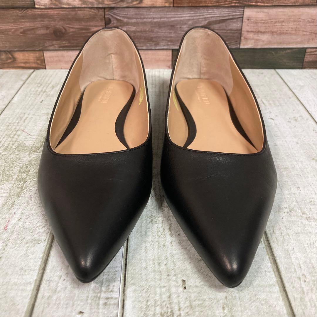 ✨新品✨　ローレンラフフローレン　フラットシューズ　バレエ　ポインテッドトゥ　黒