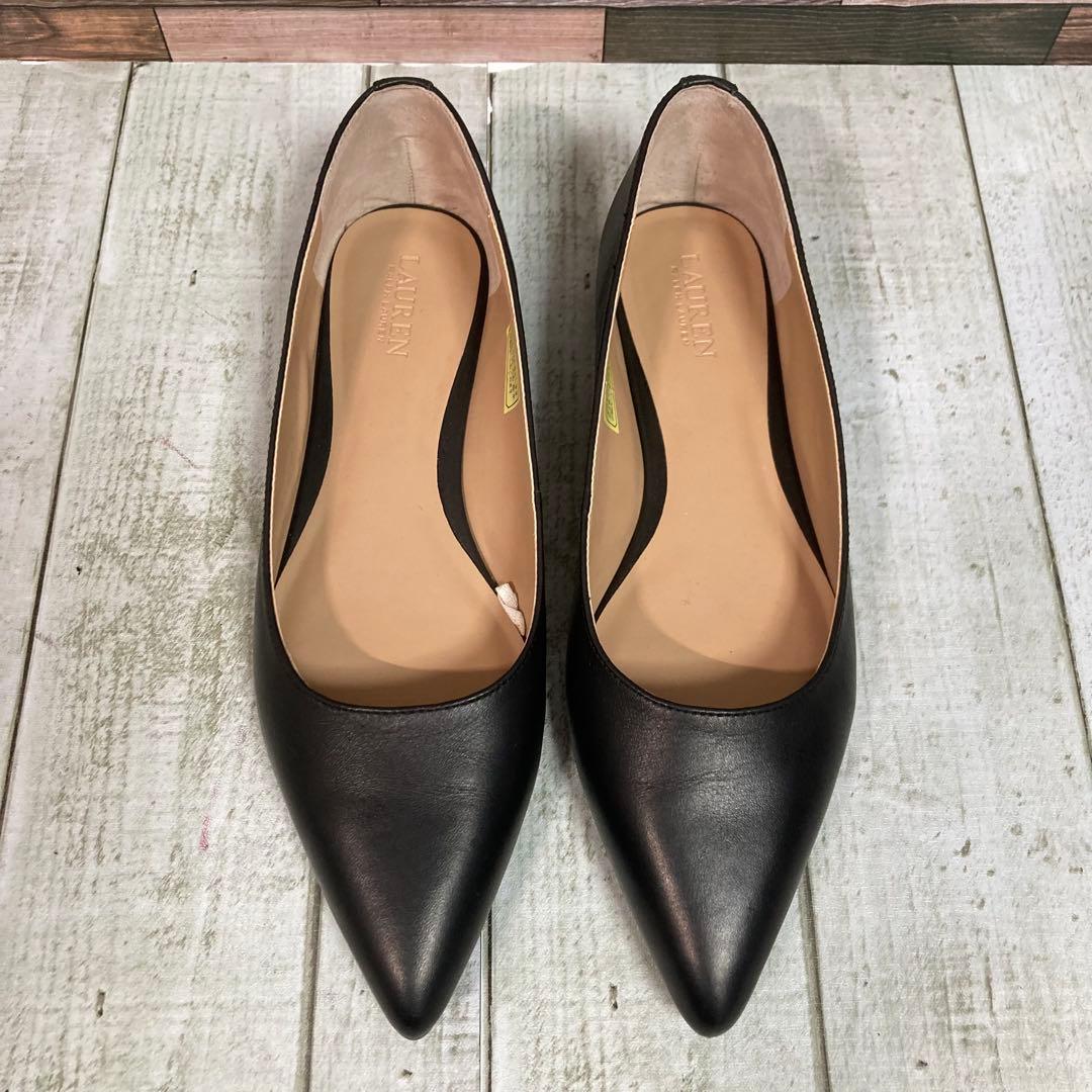 ✨新品✨　ローレンラフフローレン　フラットシューズ　バレエ　ポインテッドトゥ　黒