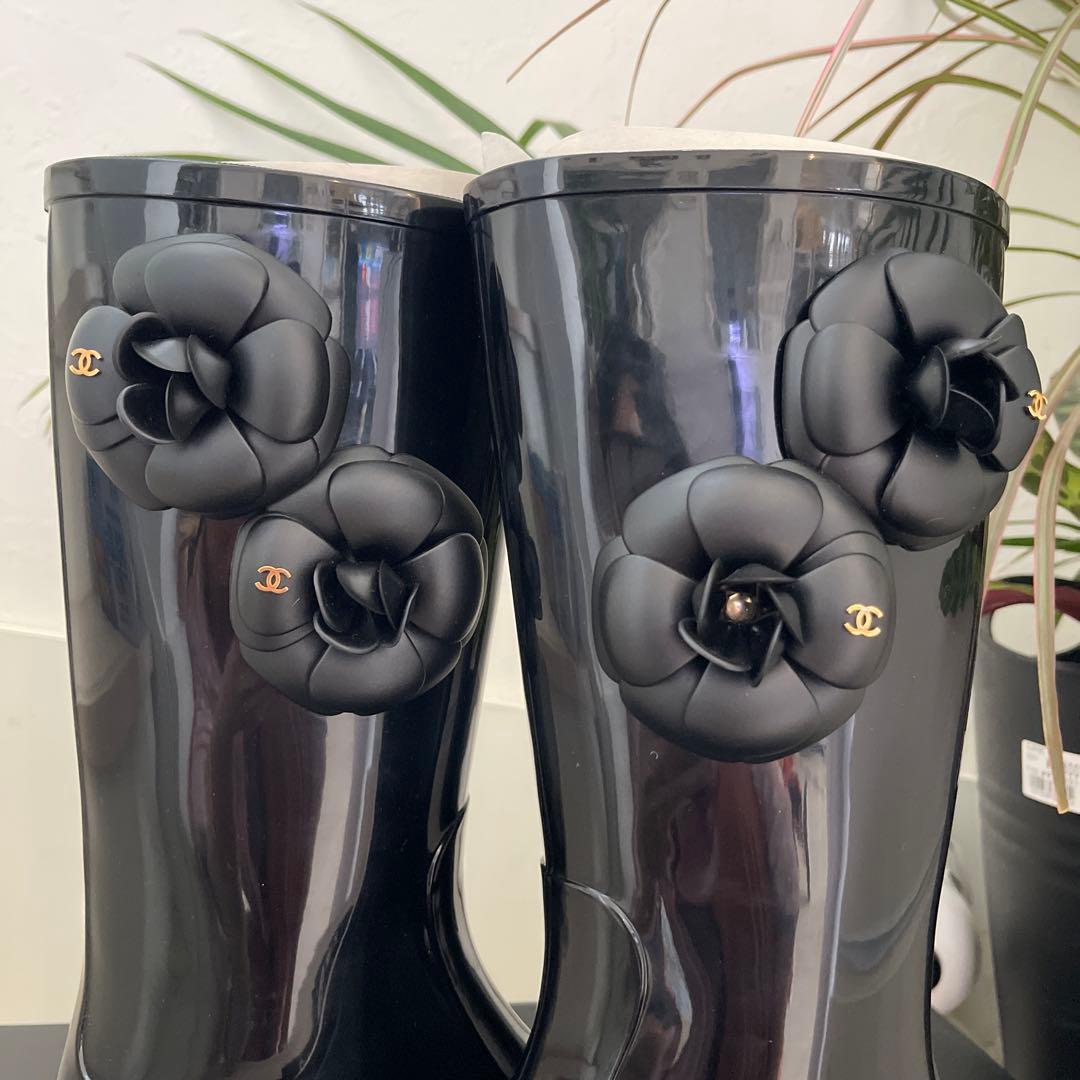 CHANEL シャネル　カメリア　ブーツ　36(22.5)