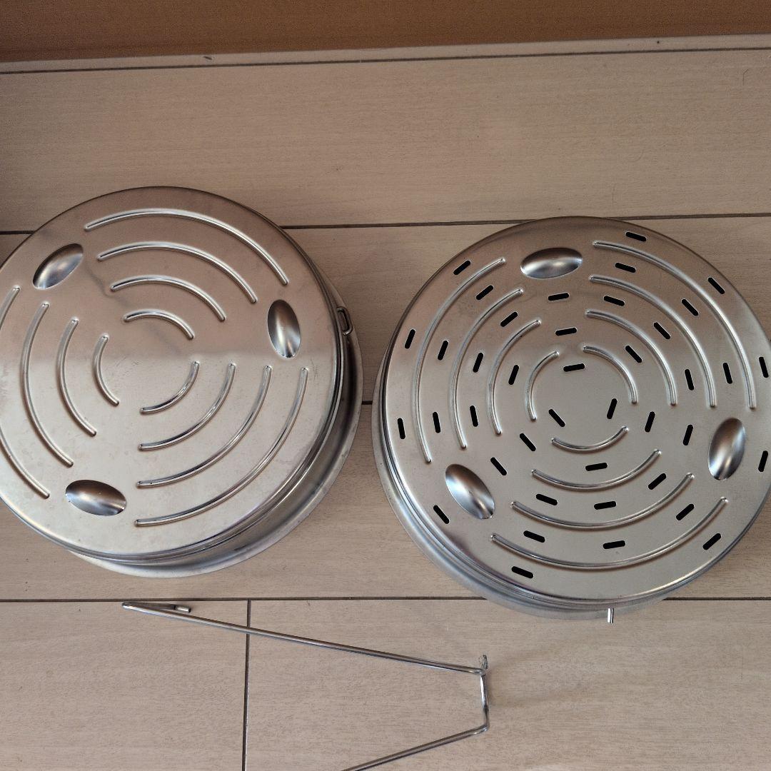 Fissler　フィスラー　ステンレス圧力鍋 蒸し器・ガラス蓋付き