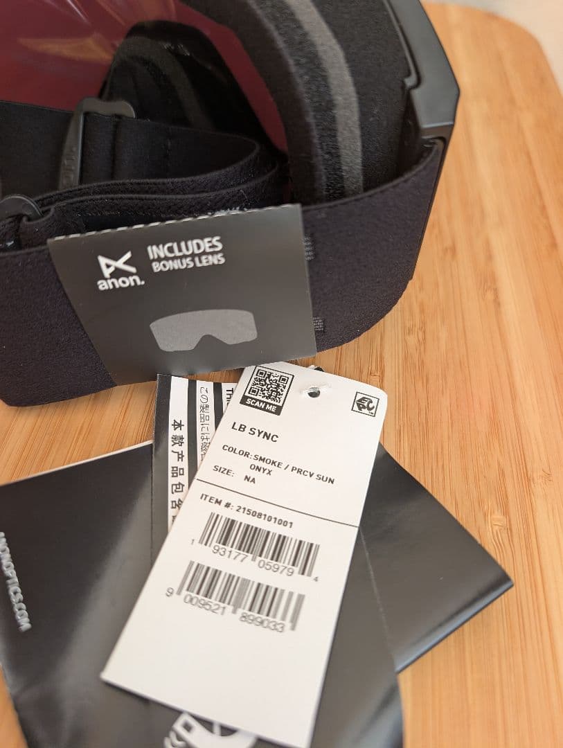⑦anon.Sync Low Bridge Fit Goggles+B.Lens