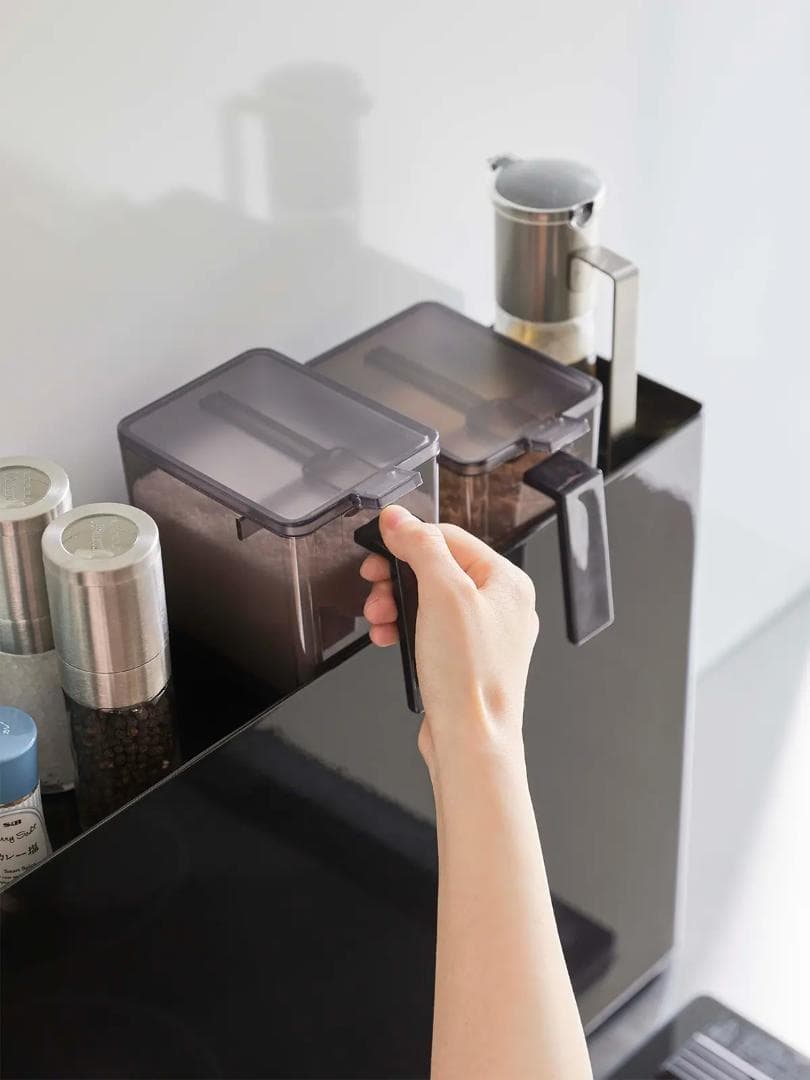 隠せる調味料ラック タワー ホワイト 山崎実業 おしゃれ 白 整理整頓 新品