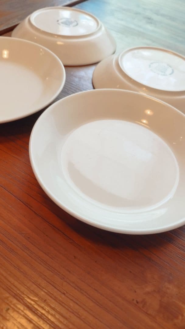 Arabia Teema ホワイト皿 セラミック　14センチ平皿　４枚セット