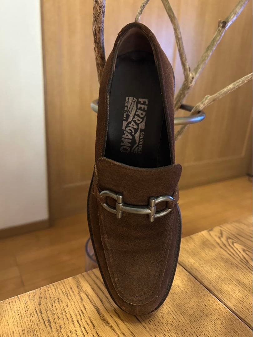 Ferragamo /スエード /ガンチーニシルバー金具/