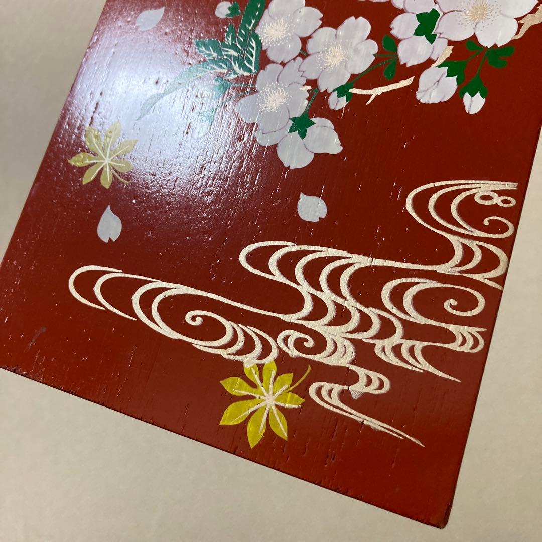 遊山箱（ゆさんばこ）　弁当箱　徳島県　重箱　立田川　桜枝　紅葉　流川