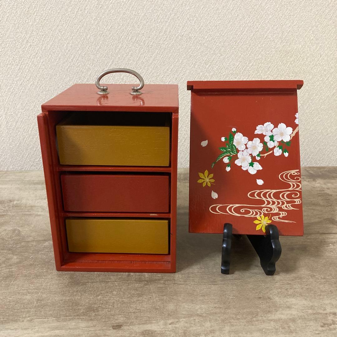 遊山箱（ゆさんばこ）　弁当箱　徳島県　重箱　立田川　桜枝　紅葉　流川