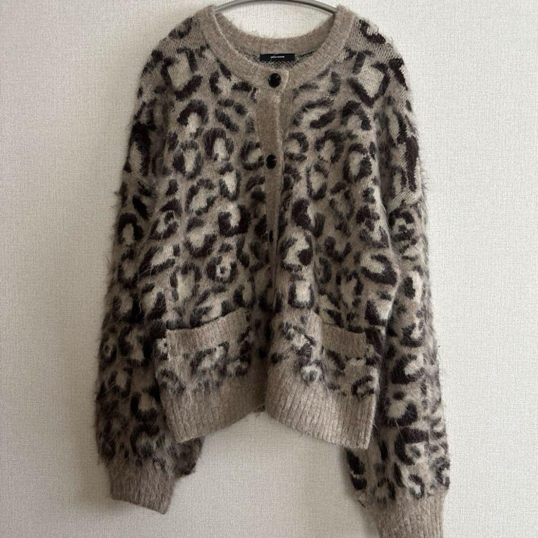 新品　完売品　ジャーナルスタンダード　シャギーニット　カーディガン　レオパード