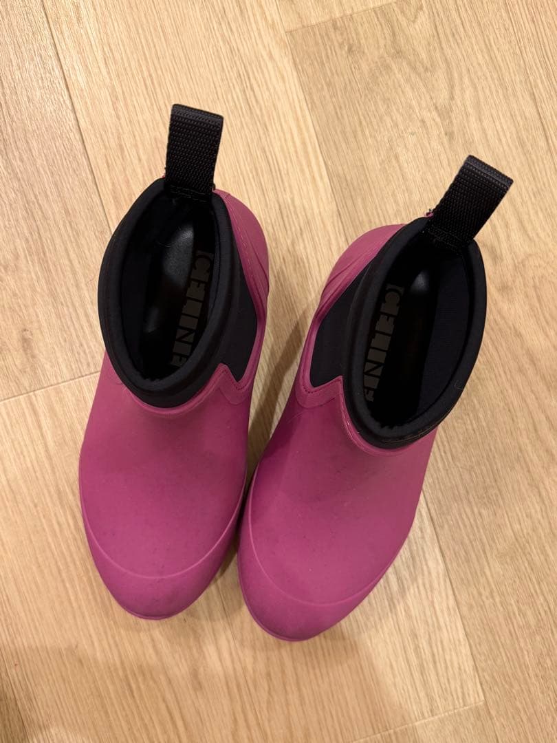 Celine ピンク ショートゴムブーツ 37