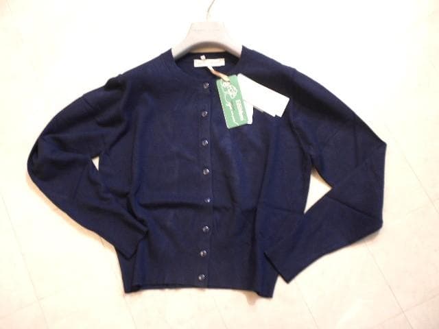 最新◆リナシメント◆知的NAVY！定番人気”ふわ柔らかソフトな活躍ニットカーディ