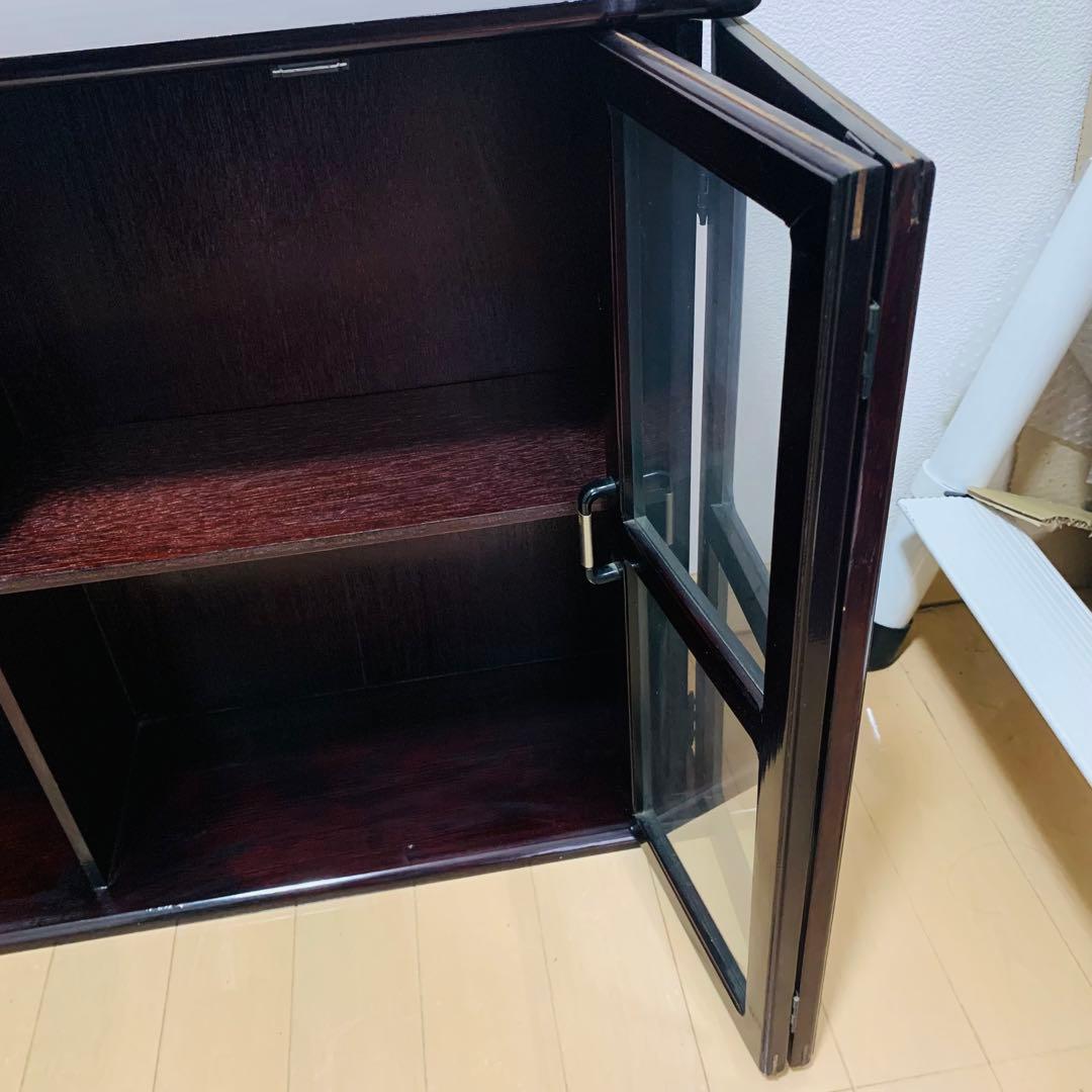 コレクションケース　木製　観音扉　インテリア　アンティーク　ヴィンテージ　飾り棚