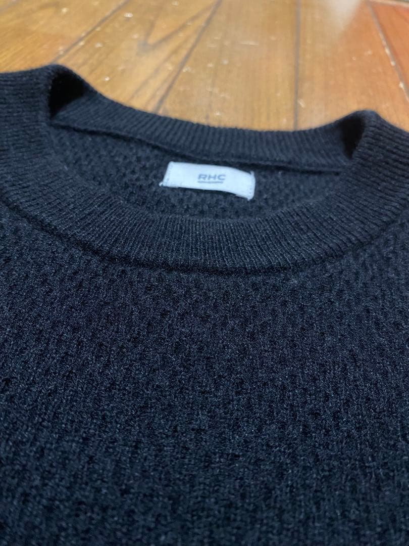 試着のみ　クリーニング済みRHC ニットセーター　ブラック　 L 近年モデル