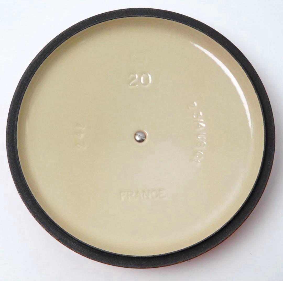 【美品】LE CREUSET　ココット ロンド オレンジ　20cm