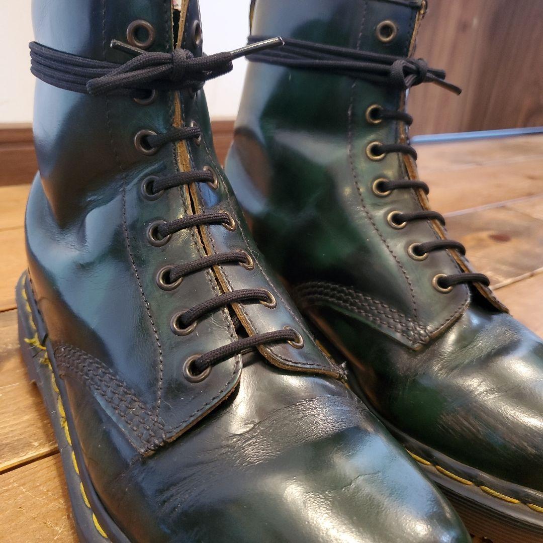 【希少濃緑×ゴールデンサイズ】英国製 ドクターマーチン 8ホール UK7.5