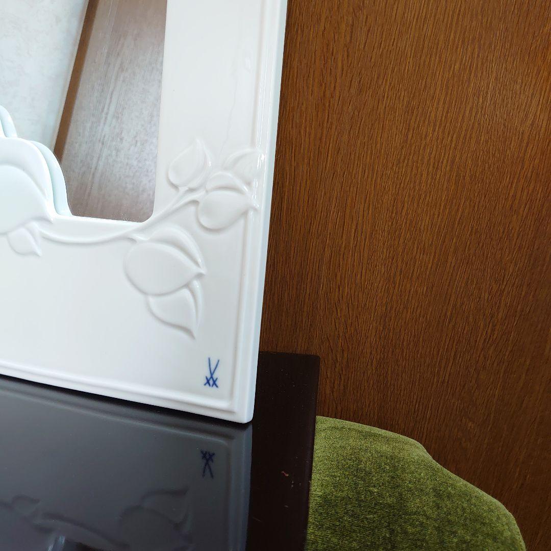 マイセン　立体プラークミラー