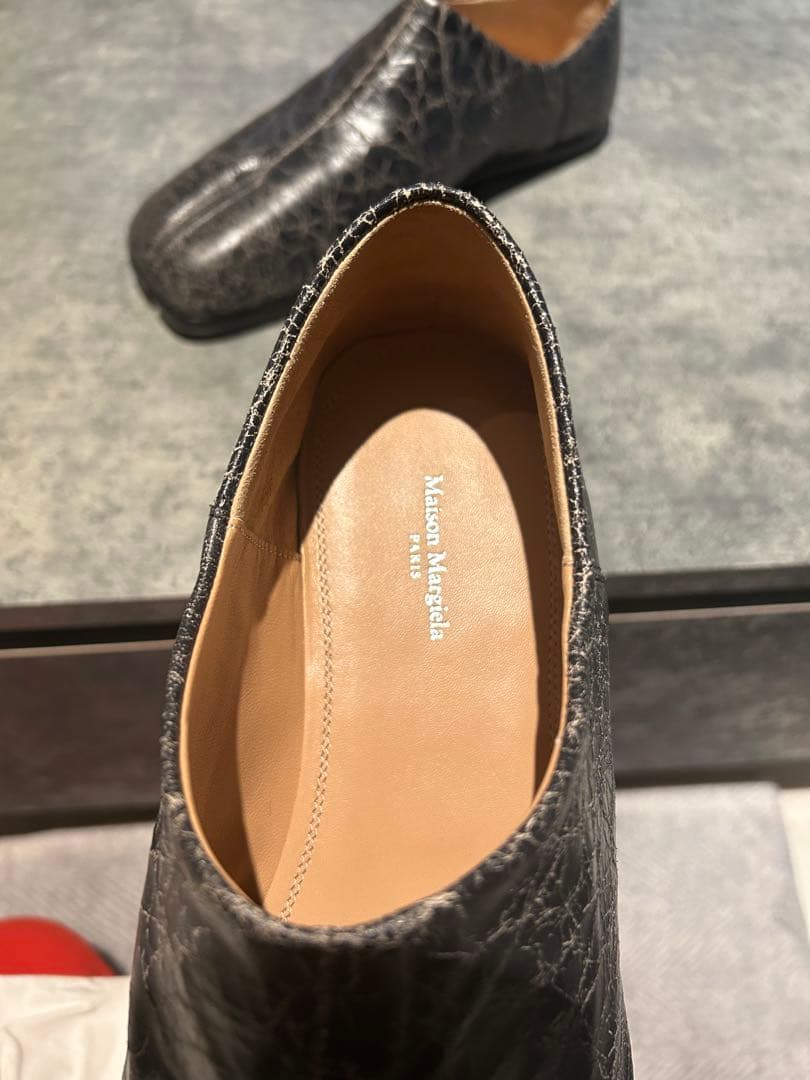 Maison Margiela 黒 レザー 足袋