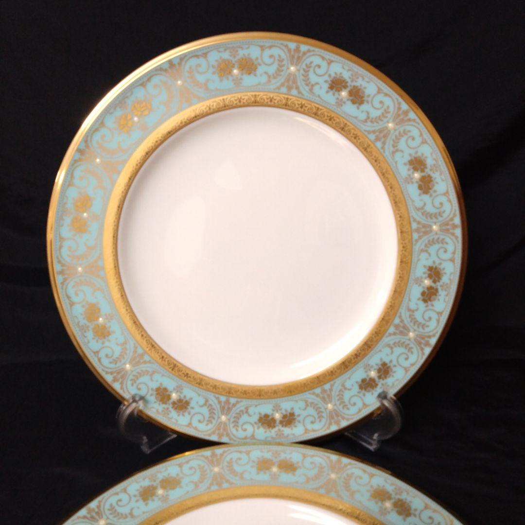 未使用 ノリタケ ジョージアンターコイズ27cmプレート2枚　お祝い
