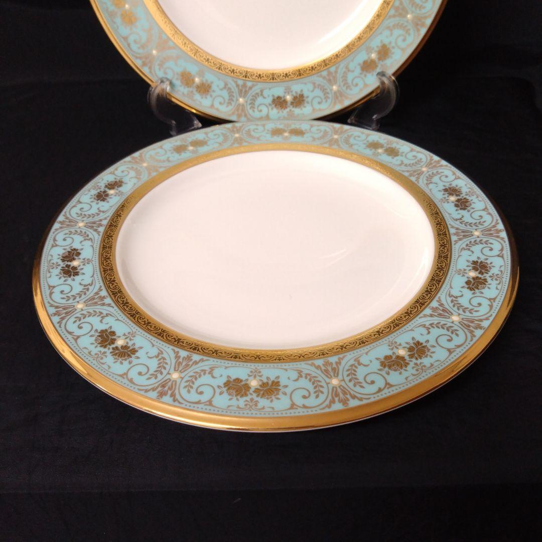 未使用 ノリタケ ジョージアンターコイズ27cmプレート2枚　お祝い