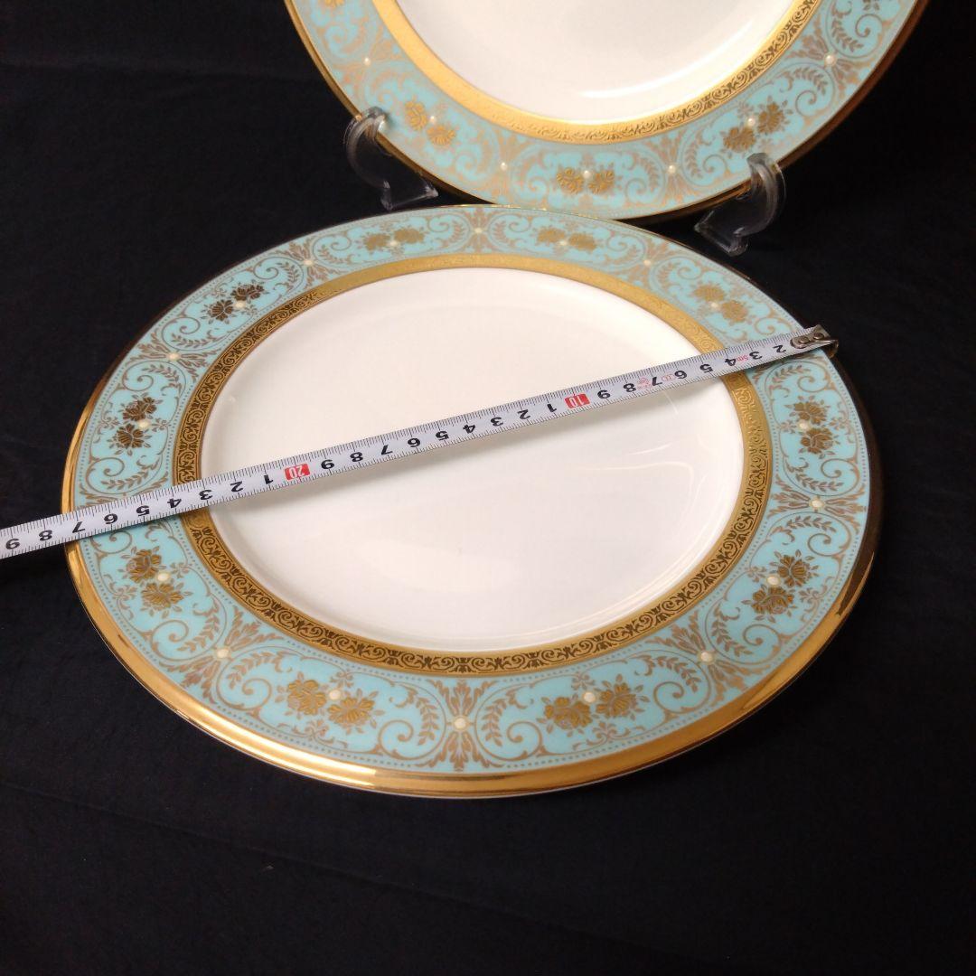 未使用 ノリタケ ジョージアンターコイズ27cmプレート2枚　お祝い