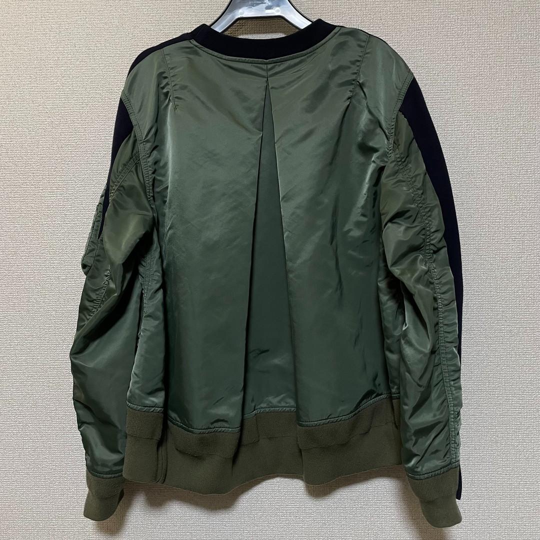 sacai サカイ　MA1　ドッキング　スウェット　ミリタリーコートパーカー