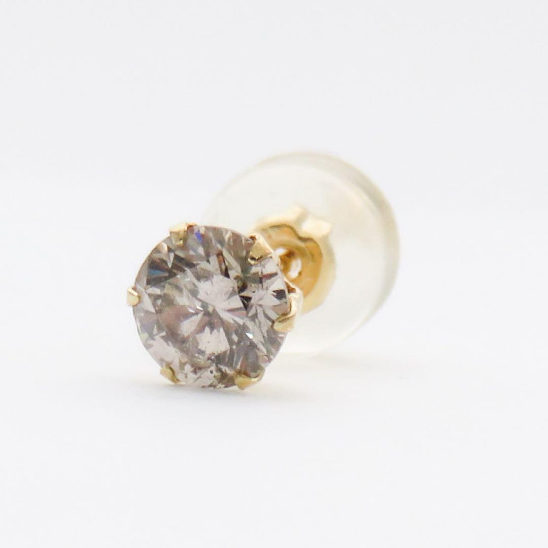 騎*音様 【本物保証】K18YG 天然ダイヤモンド 0.325ct 片耳ピアス