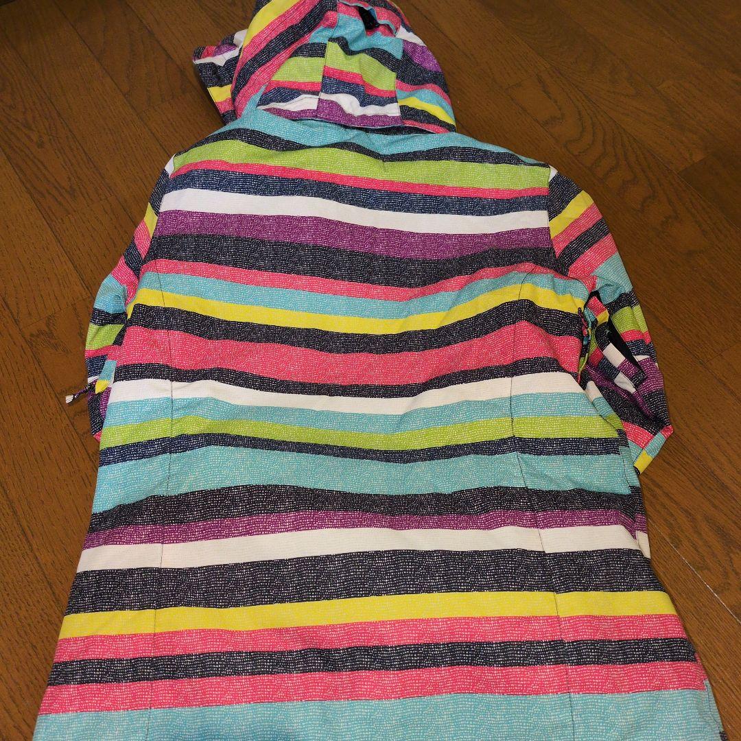 ROXY　スノボウェア　上下セット　Ｓ　ボーダー　マルチカラー　イエロー