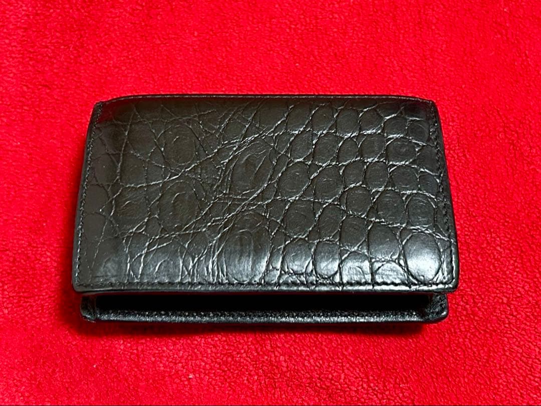 サンローランパリ クロコ 名刺入れ カードケース