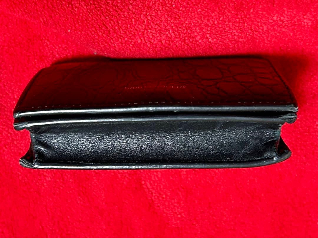 サンローランパリ クロコ 名刺入れ カードケース