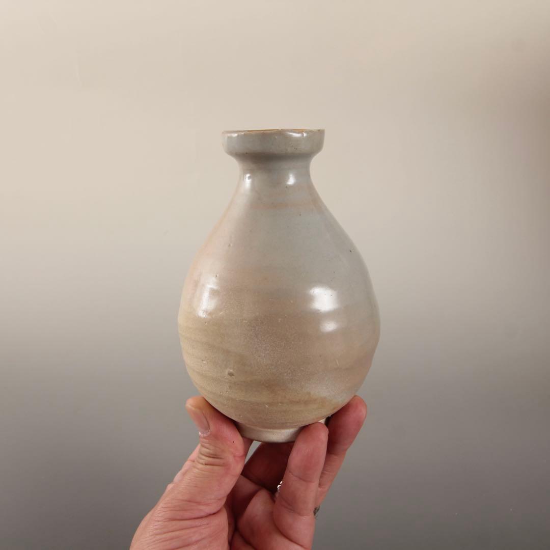 李朝 白磁 堅手 徳利 容量約300ml 古美術 古道具 アンティーク 朝鮮美術