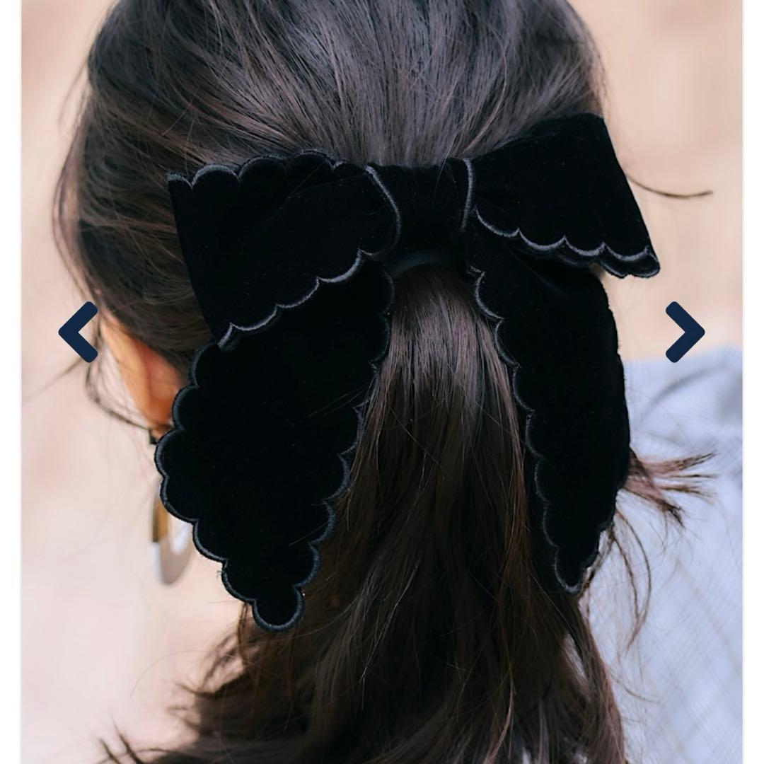 MARONENOFEE　 マーロンエノンフィ　スカラップベロアバレッタ