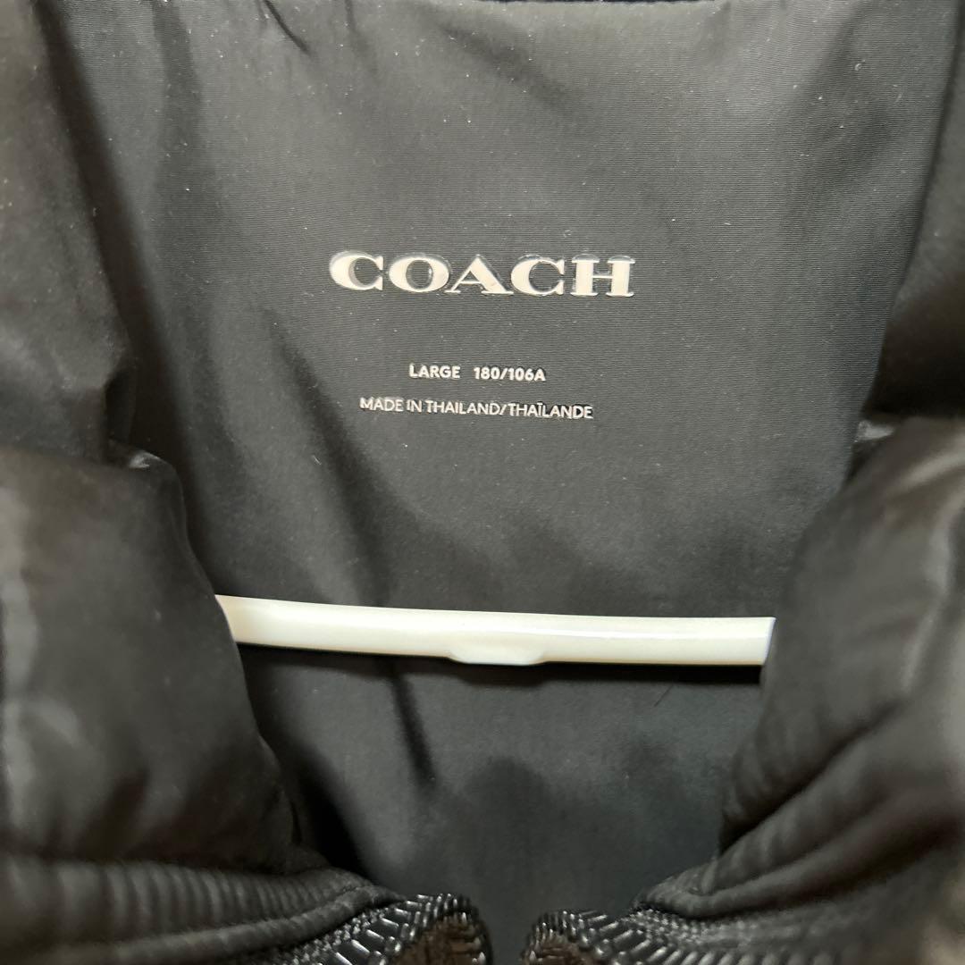最終値下げ！COACH ダウンベスト Lサイズ ブラック/ベージュ