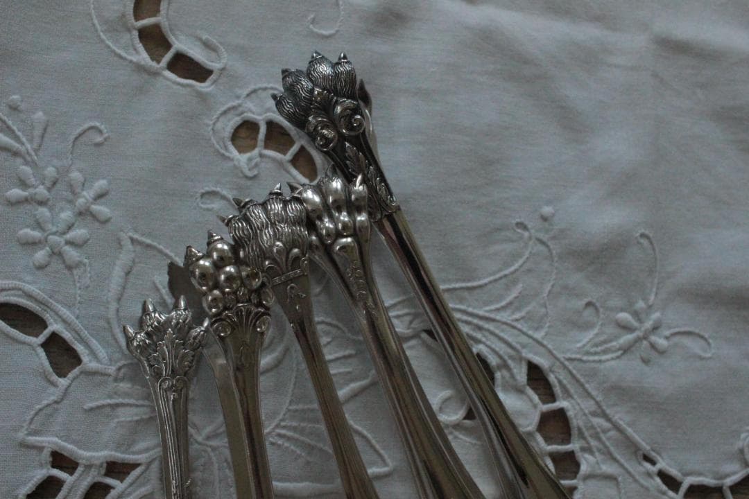 【B】シルバーコーティングのトング/野獣の足・フランスアンティーク