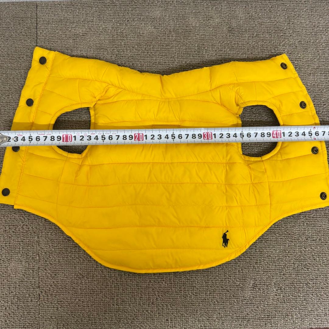 ポロラルフローレン 犬服 ダウンベスト リバーシブル ネイビー イエロー 美品