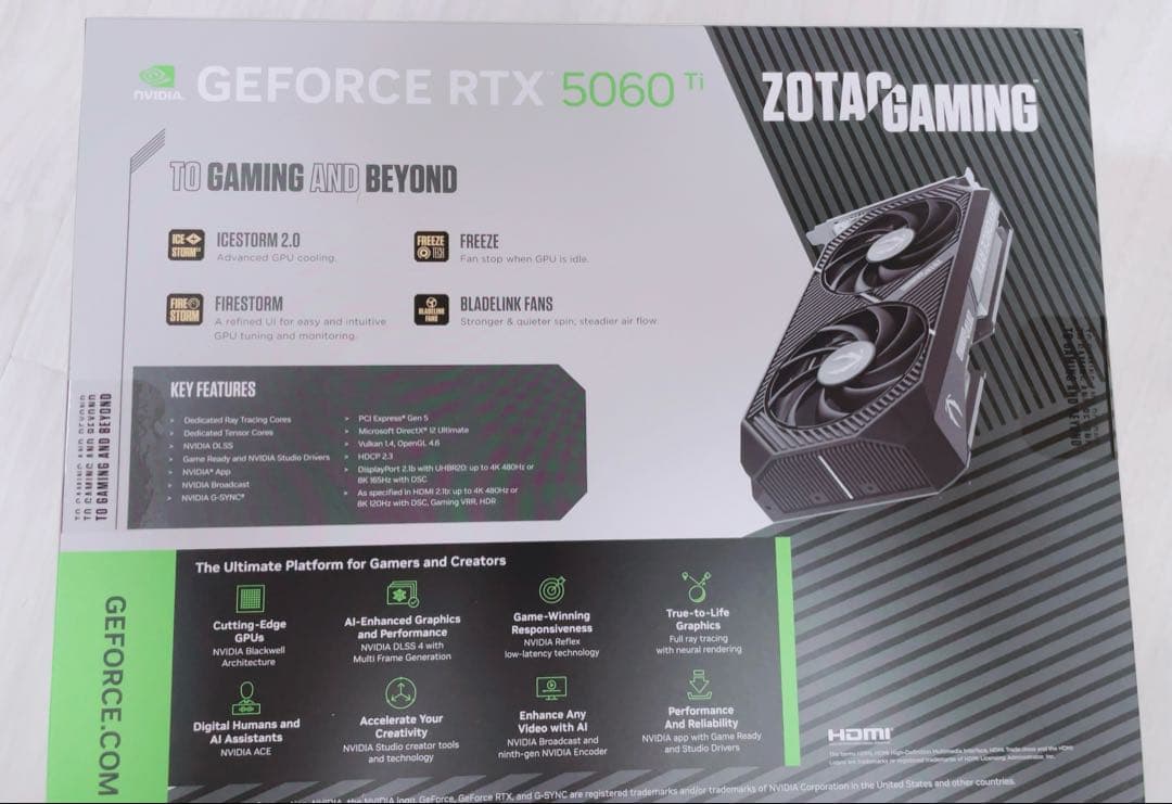 【限定値下げ】zotac GeForce RTX5060ti 16GB