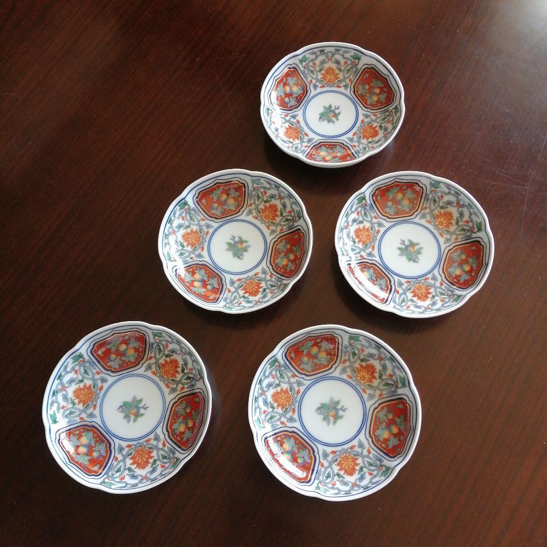 有田焼　日肥其泉　錦小皿　5枚　10.5cm　今物